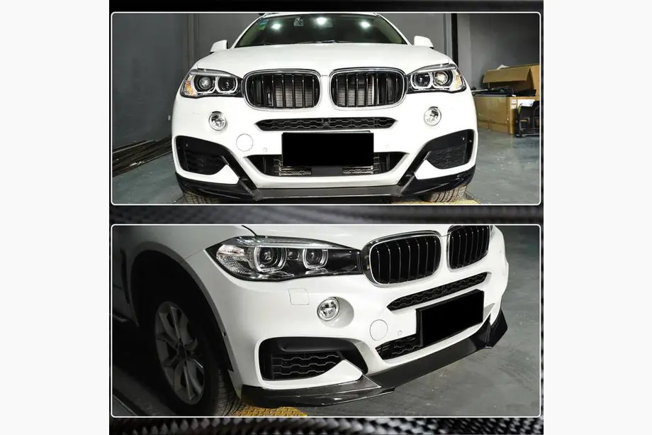 BMW X6 F16 2014–2019 Lip nástavec na predný nárazník (pre M-Sport, karbón) Fotografia 5