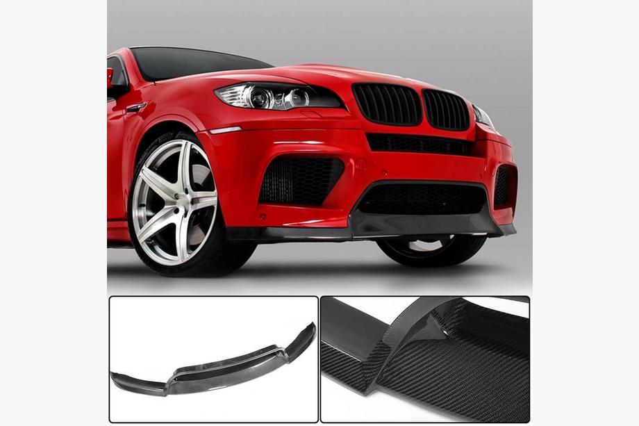 BMW X6 E71 2008–2014 Predný nárazníkový lip spoiler Lip V2 (pre X6M, karbón) Image