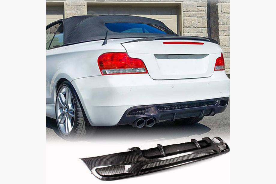 BMW 1 Series E81/E82/E87/E88 2004–2011 Difúzor zadného nárazníka V1 (pre E82/E88 M-Sport, karbón) Fotografia 1