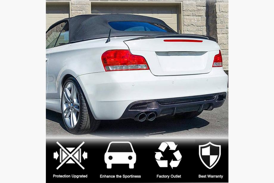 BMW 1 Series E81/E82/E87/E88 2004–2011 Difúzor zadného nárazníka V1 (pre E82/E88 M-Sport, karbón) Fotografia 3