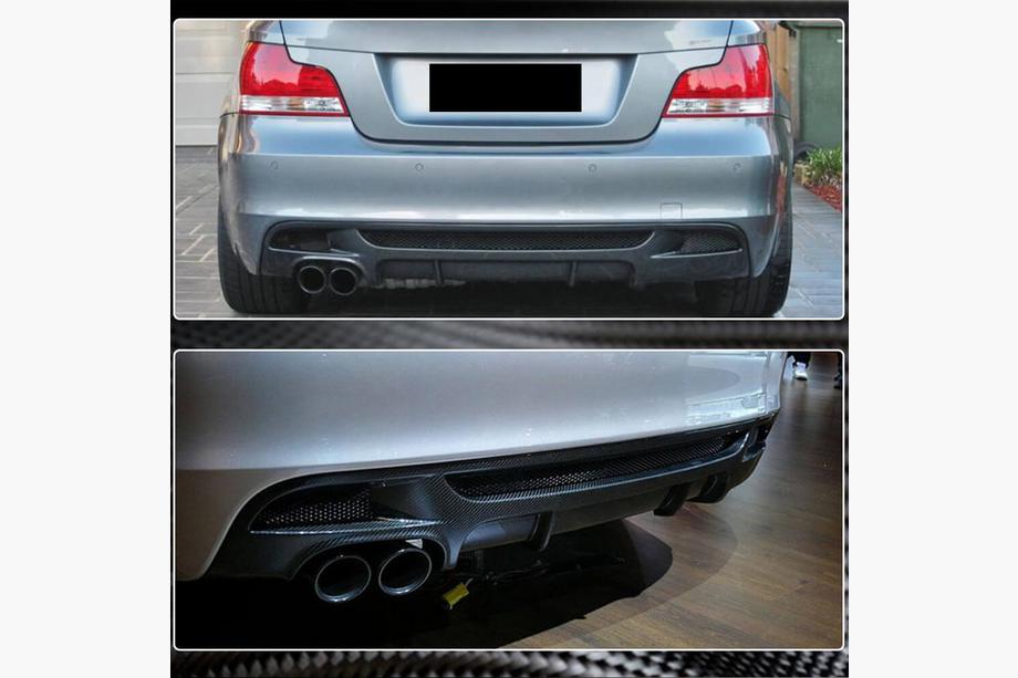 BMW 1 Series E81/E82/E87/E88 2004–2011 Difúzor zadného nárazníka V1 (pre E82/E88 M-Sport, karbón) Fotografia 4