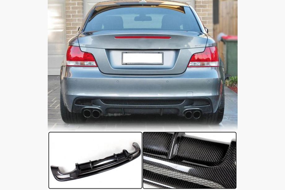 BMW 1 Series E81/E82/E87/E88 2004–2011 Difúzor zadného nárazníka V1 (pre E82/E88 M-Sport, karbón) Fotografia 7
