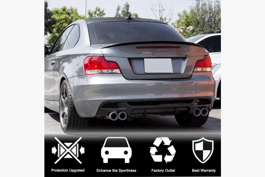 BMW 1 Series E81/E82/E87/E88 2004–2011 Difúzor zadného nárazníka V1 (pre E82/E88 M-Sport, karbón) Fotografia 8