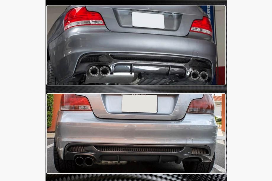 BMW 1 Series E81/E82/E87/E88 2004–2011 Difúzor zadného nárazníka V1 (pre E82/E88 M-Sport, karbón) Fotografia 9