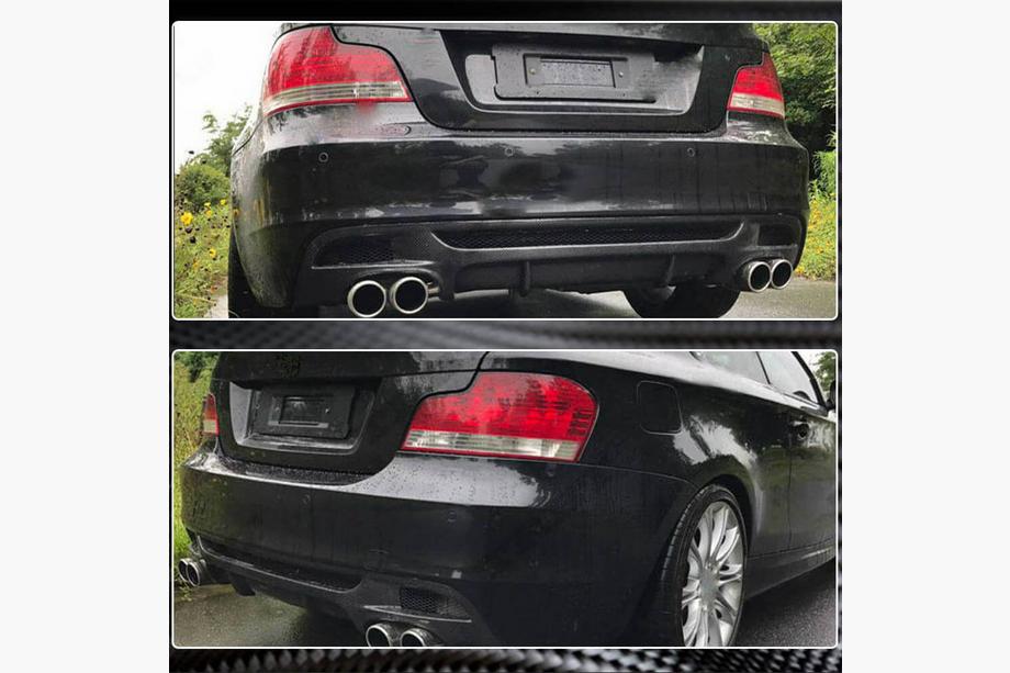 BMW 1 Series E81/E82/E87/E88 2004–2011 Difúzor zadného nárazníka V1 (pre E82/E88 M-Sport, karbón) Fotografia 10