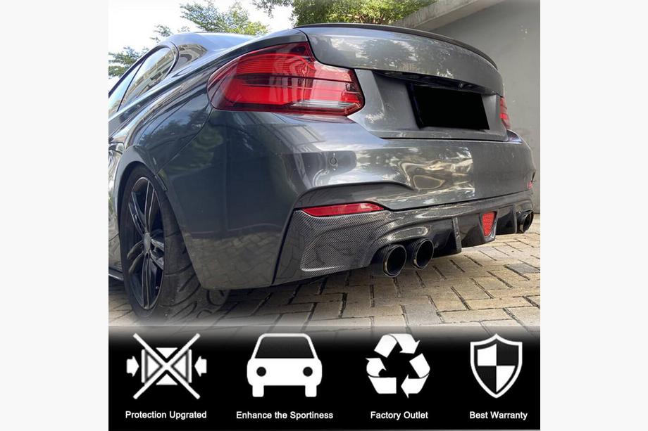 BMW 2. séria F22/F23 2014–2021 Difúzor zadného nárazníka V2 (pre F22/F23 M-Sport, karbón) Fotografia 3