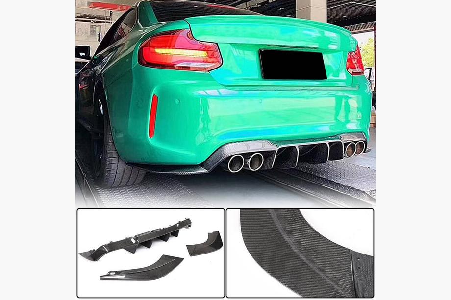 BMW 2. séria F22/F23 2014–2021 Difúzor zadného nárazníka V2 (pre F87 M2/M2C, karbón) Image