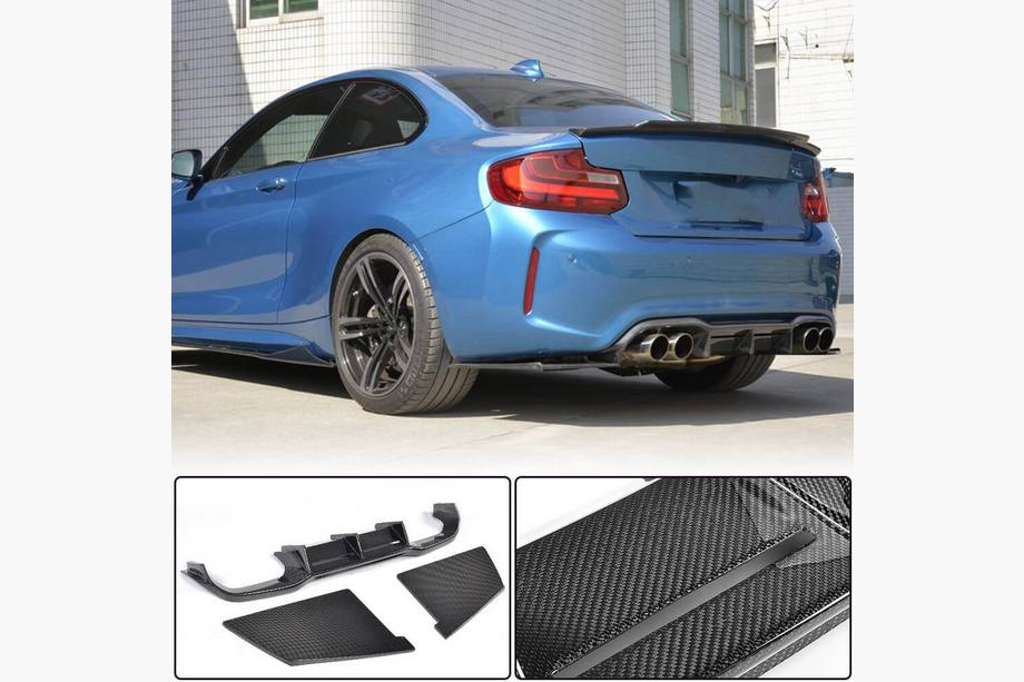 BMW 2. séria F22/F23 2014–2021 Difúzor zadného nárazníka V3 (pre F87 M2/M2C, karbón) Image