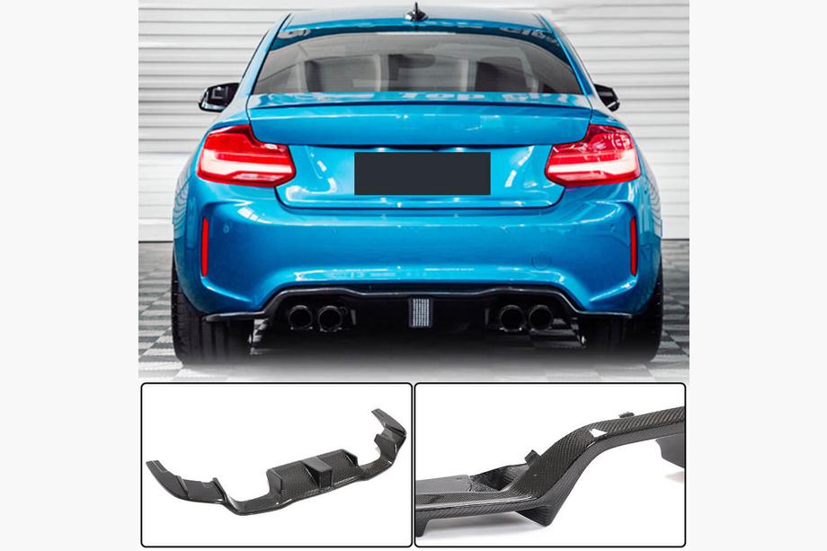 BMW 2. séria F22/F23 2014–2021 Difúzor zadného nárazníka V7 (pre F87 M2/M2C, karbón) Fotografia 1