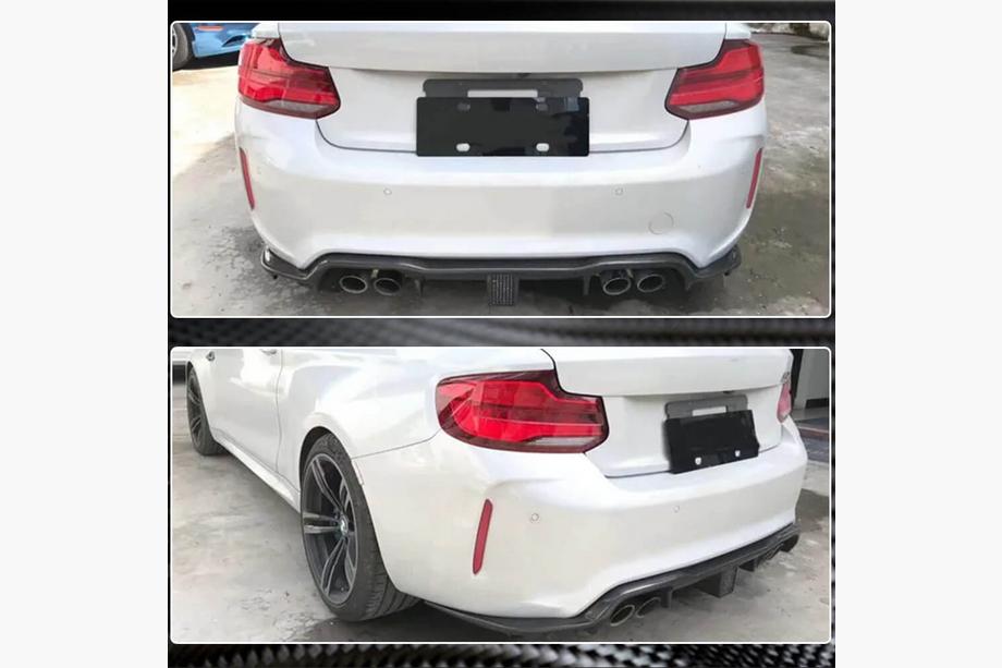 BMW 2. séria F22/F23 2014–2021 Difúzor zadného nárazníka V7 (pre F87 M2/M2C, karbón) Fotografia 4