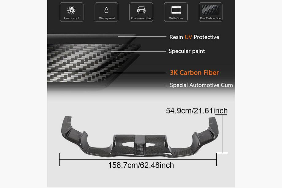 BMW 2. séria F22/F23 2014–2021 Difúzor zadného nárazníka V7 (pre F87 M2/M2C, karbón) Fotografia 5