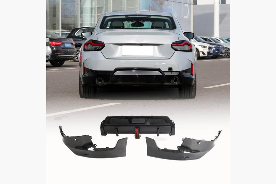 BMW 2. séria G42 2021– Difúzor zadného nárazníka V1 (pre M-Sport, karbón) Image