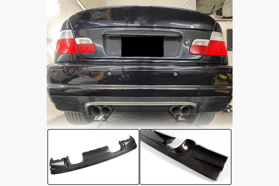 BMW 3 E46 1998–2006 Difúzor zadného nárazníka V1 (pre M3, karbón) Fotografia 1