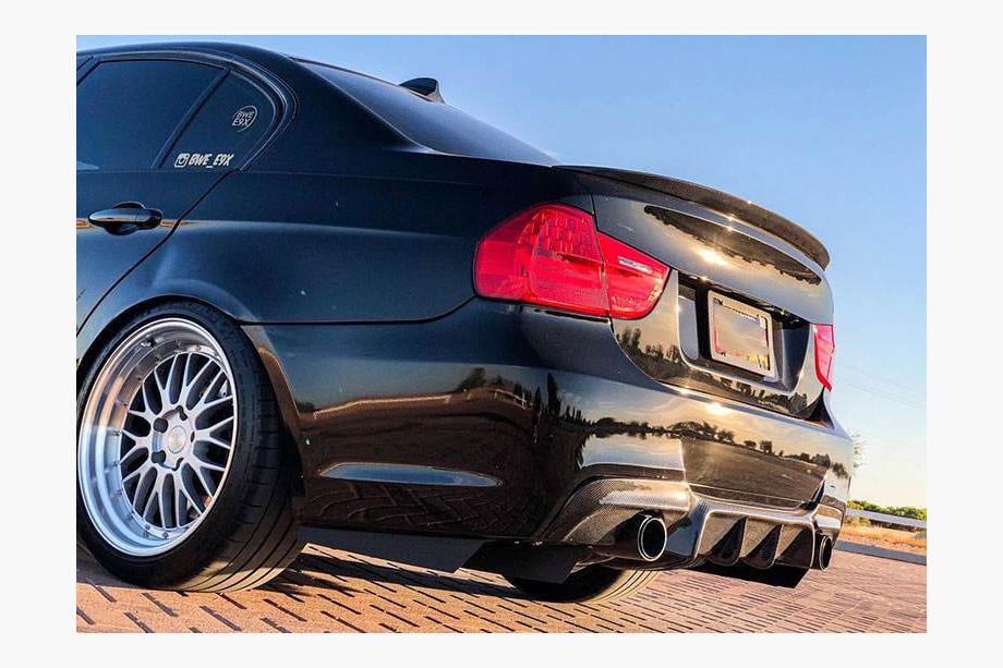 BMW 3 rad E90/E91 2005–2011 Difúzor zadného nárazníka (pre E90 M-Sport, karbón) Fotografia 4