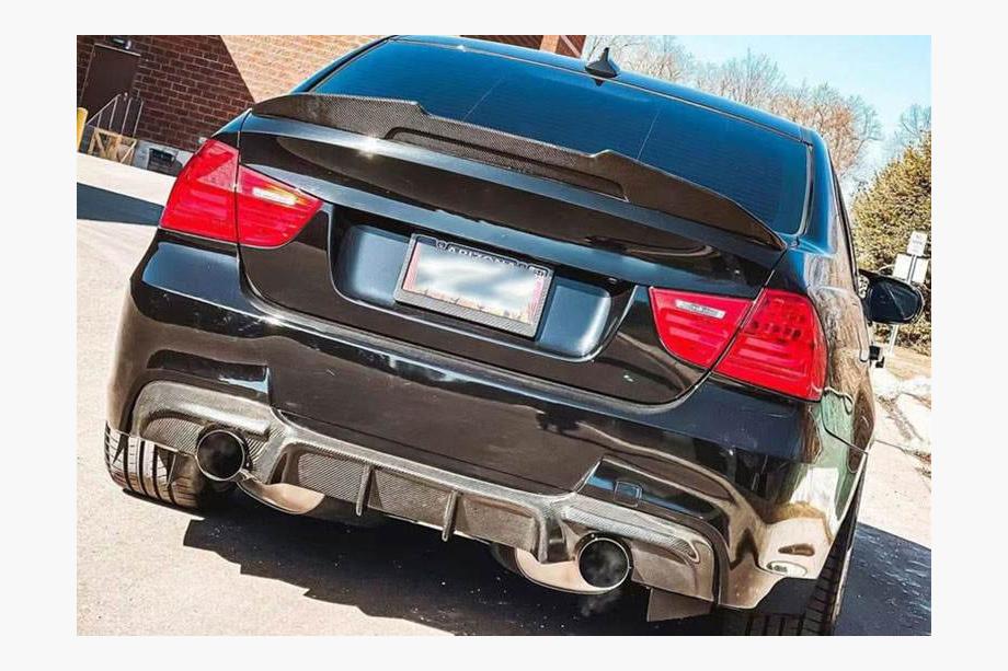 BMW 3 rad E90/E91 2005–2011 Difúzor zadného nárazníka (pre E90 M-Sport, karbón) Fotografia 7