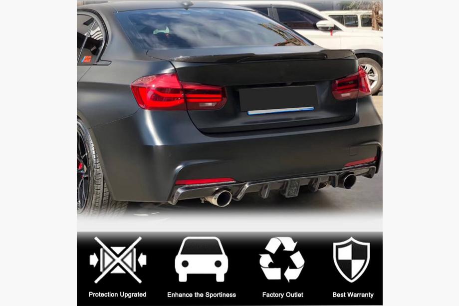 BMW rad 3 F30/F31 2012–2019 Difúzor zadného nárazníka V2 (pre F30 M-Sport, karbón) Fotografia 2