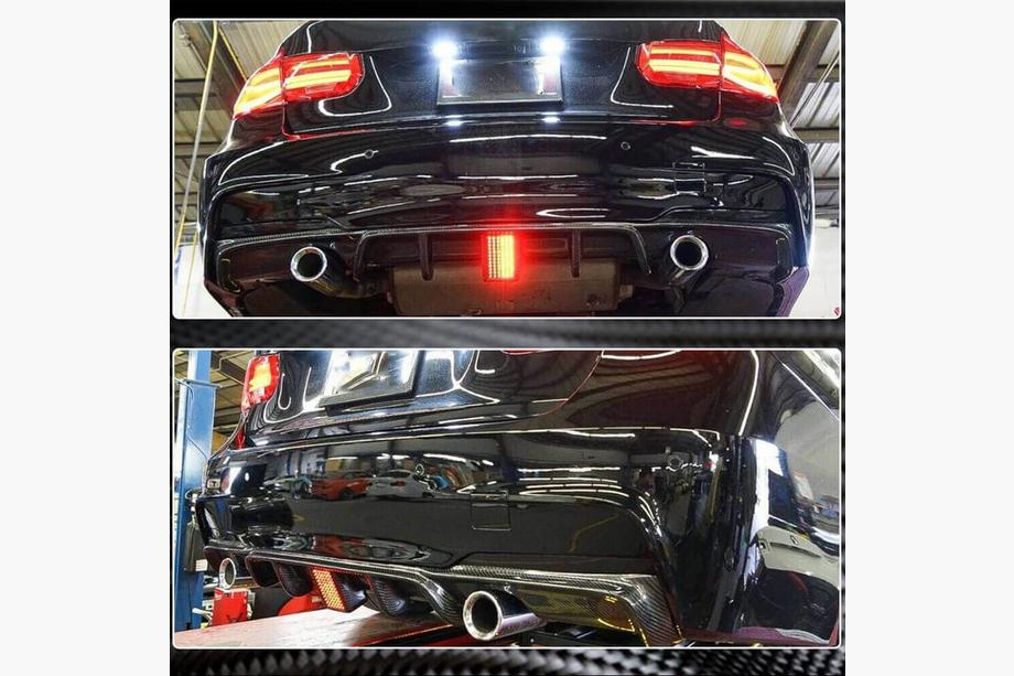 BMW rad 3 F30/F31 2012–2019 Difúzor zadného nárazníka V2 (pre F30 M-Sport, karbón) Fotografia 3