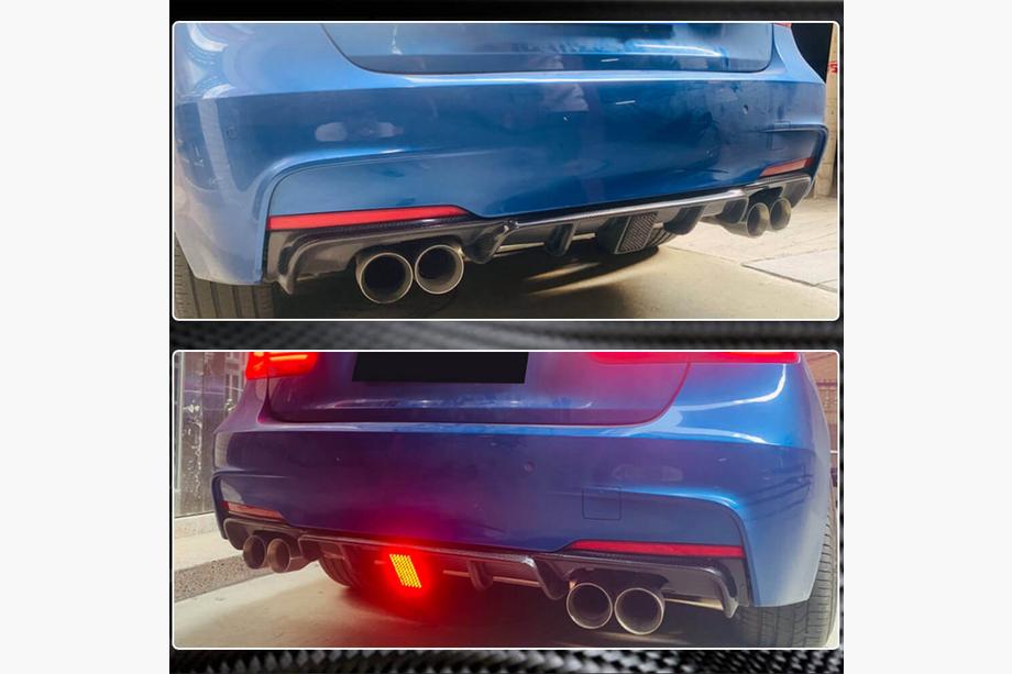 BMW rad 3 F30/F31 2012–2019 Difúzor zadného nárazníka V2 (pre F30 M-Sport, karbón) Fotografia 12