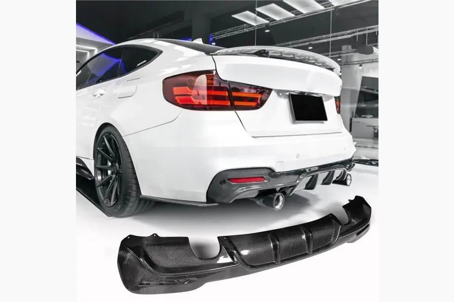 BMW 3. séria F34 2013–2020 Difúzor zadného nárazníka V2 (pre M-Sport, karbón) Image
