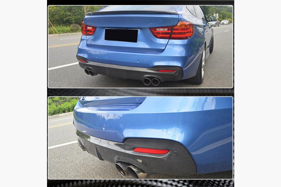 BMW 3. séria F34 2013–2020 Difúzor zadného nárazníka V3 (pre M-Sport, karbón) Fotografia 3