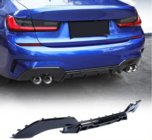 BMW 3. rad G20/G21 2018– Difúzor zadného nárazníka V7 (pre M-Sport 2018-2022, karbón) fotografia 6