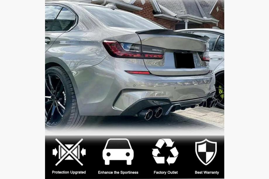 BMW 3. rad G20/G21 2018– Difúzor zadného nárazníka (pre M340i 2018-2022, karbón) Fotografia 2