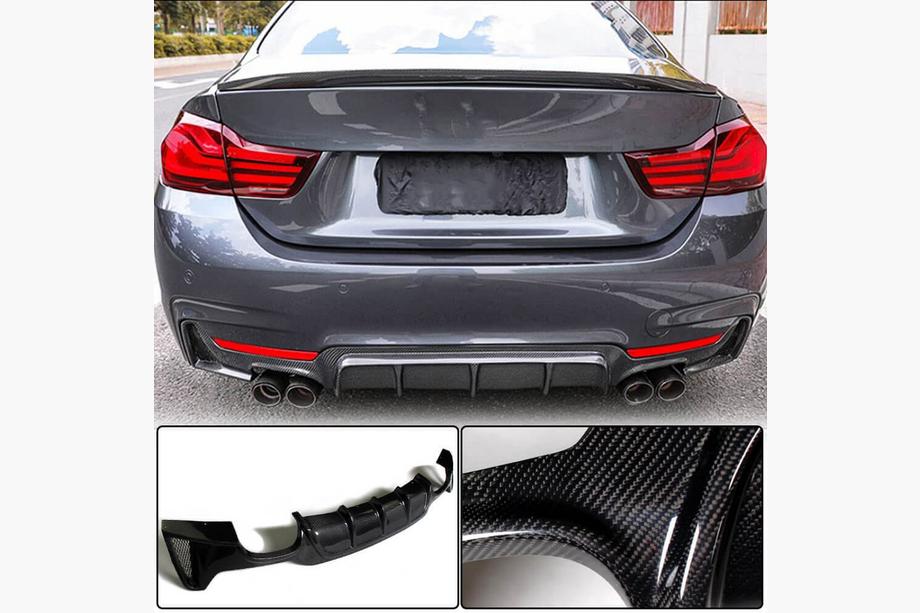 BMW 4 séria F32/F33/F36 2012–2020 Difúzor zadného nárazníka V1 (pre M-Sport, karbón) Fotografia 1