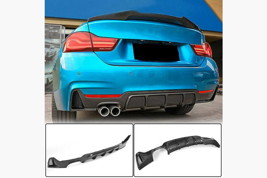 BMW 4 séria F32/F33/F36 2012–2020 Difúzor zadného nárazníka V2 (pre M-Sport, karbón) Image