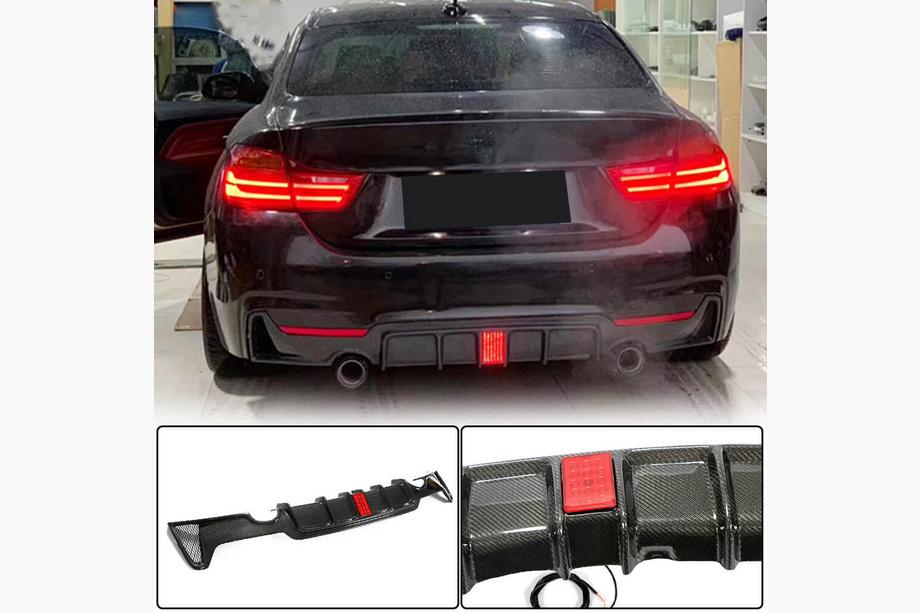 BMW 4 séria F32/F33/F36 2012–2020 Difúzor zadného nárazníka V7 (pre M-Sport, karbón) Fotografia 5