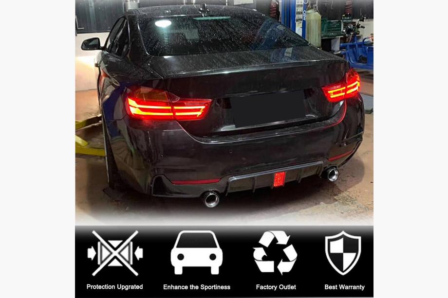 BMW 4 séria F32/F33/F36 2012–2020 Difúzor zadného nárazníka V7 (pre M-Sport, karbón) Fotografia 6