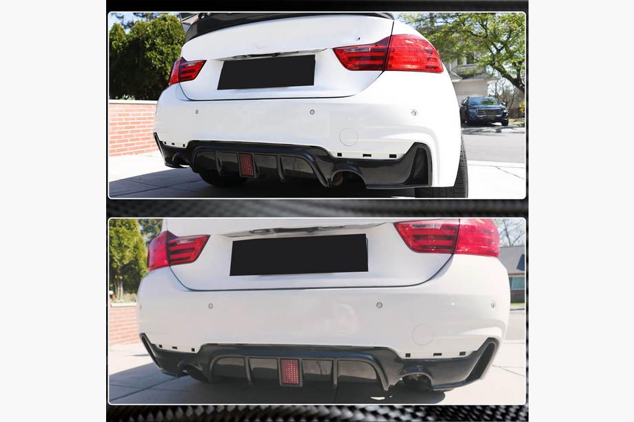 BMW 4 séria F32/F33/F36 2012–2020 Difúzor zadného nárazníka V8 (pre M-Sport, karbón) Fotografia 13