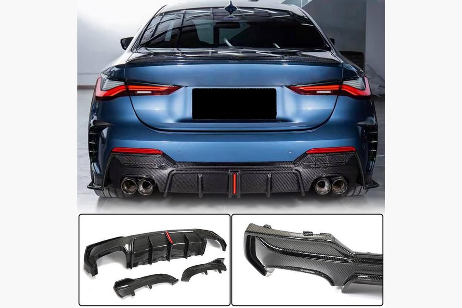BMW 4. séria G22/23/26 2020– Difúzor zadného nárazníka V3 (pre G22/G23 M-Sport, karbón) Image