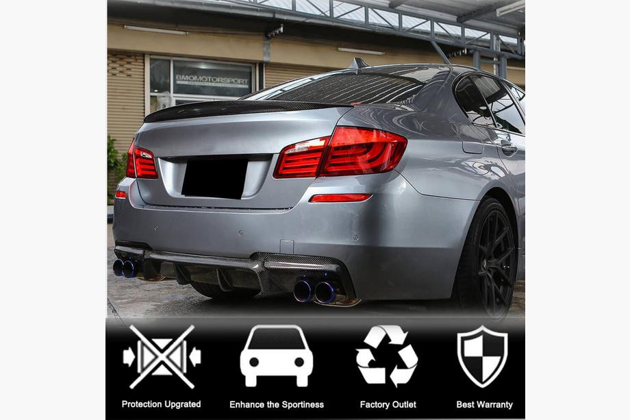 BMW 5. rad F10/F11 2010–2016 Difúzor zadného nárazníka V1 (pre F10 M-Sport, karbón) Fotografia 3
