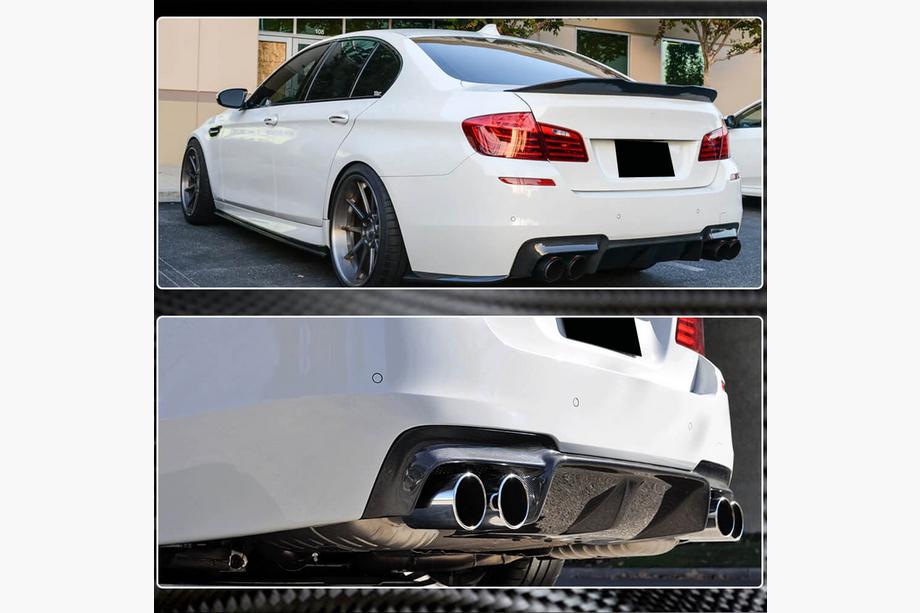 BMW 5. rad F10/F11 2010–2016 Difúzor zadného nárazníka Carbon V7 (pre M5) Fotografia 3