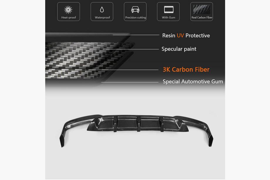 BMW 6. séria F12/F13/F06 2011–2018 Difúzor zadného nárazníka Carbon V2 (M-Sport) Fotografia 5