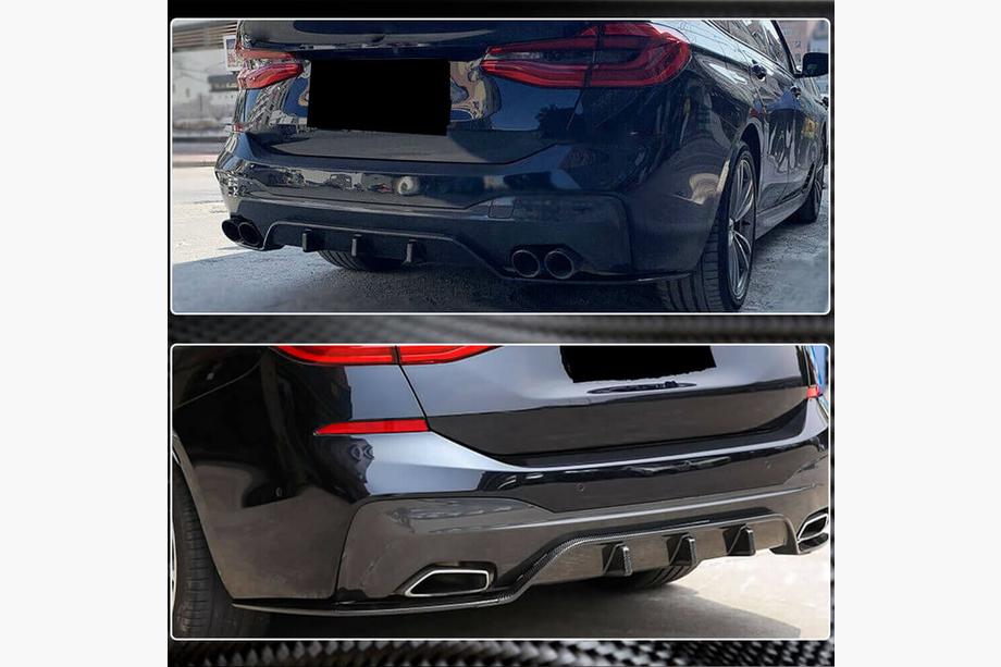 BMW 6. rad G32 2017– Difúzor zadného nárazníka V2 (pre M-Sport 2017-2020, karbón) Fotografia 4