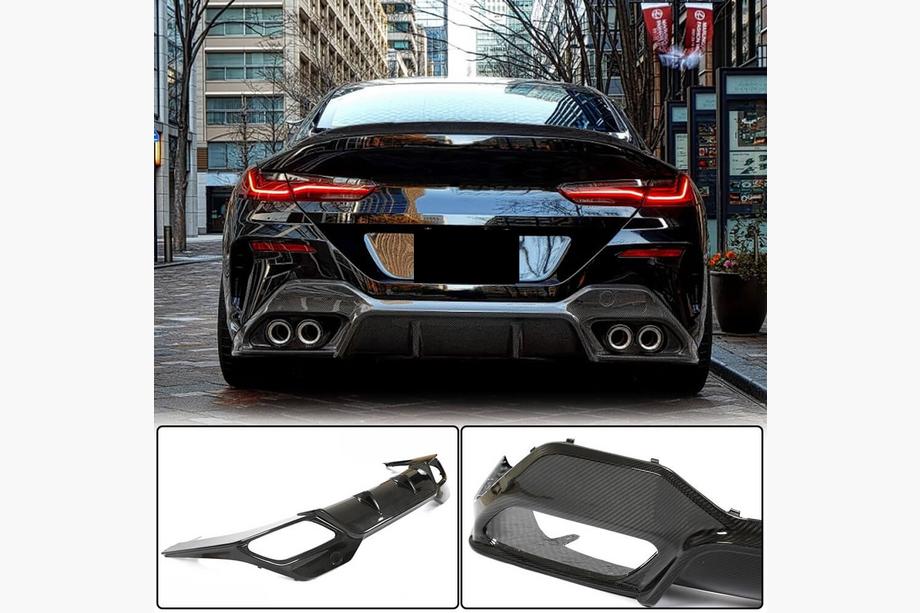 BMW 8. séria G14/G15/G16 2018– Difúzor zadného nárazníka V2 (pre G16 M-Sport, karbón) Image