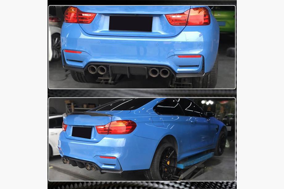 BMW rad 3 F30/F31 2012–2019 Difúzor zadného nárazníka V5 (pre F80, karbón) Fotografia 5