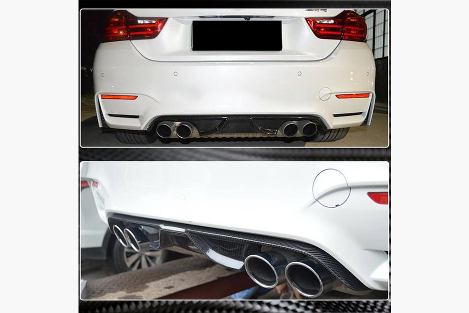 BMW rad 3 F30/F31 2012–2019 Difúzor zadného nárazníka V7 (pre F80, karbón) Fotografia 3