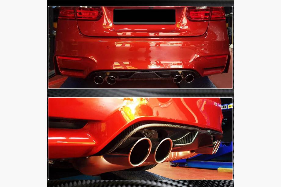 BMW rad 3 F30/F31 2012–2019 Difúzor zadného nárazníka V7 (pre F80, karbón) Fotografia 4
