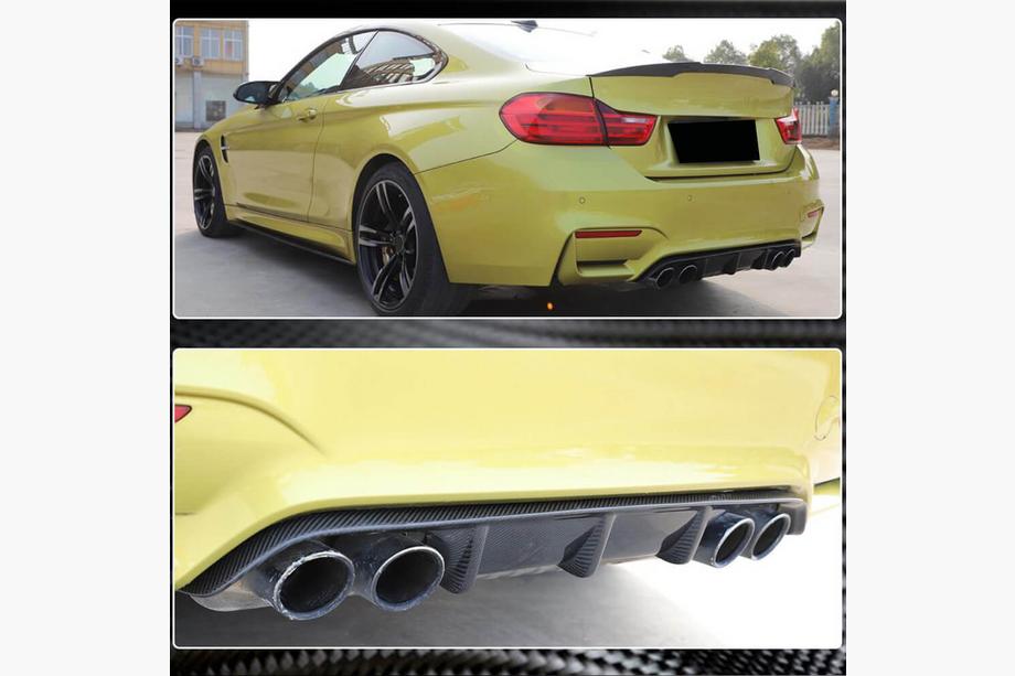 BMW rad 3 F30/F31 2012–2019 Difúzor zadného nárazníka Carbon V9 (pre F80) Fotografia 4