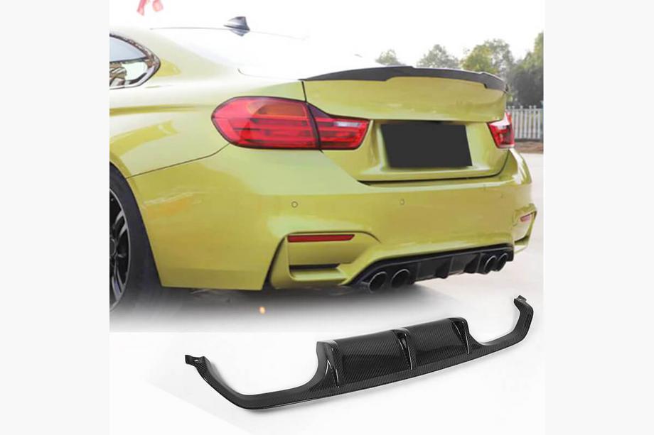 BMW rad 3 F30/F31 2012–2019 Difúzor zadného nárazníka FRP V15 (pre F80) Fotografia 1