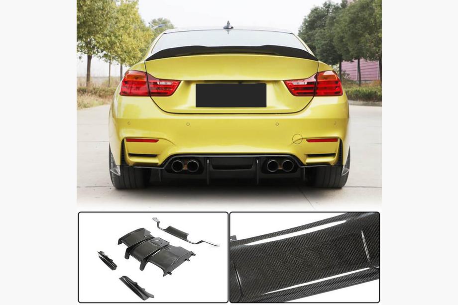 BMW 4 séria F32/F33/F36 2012–2020 Difúzor zadného nárazníka V1 (pre F82/F83, karbón) Image