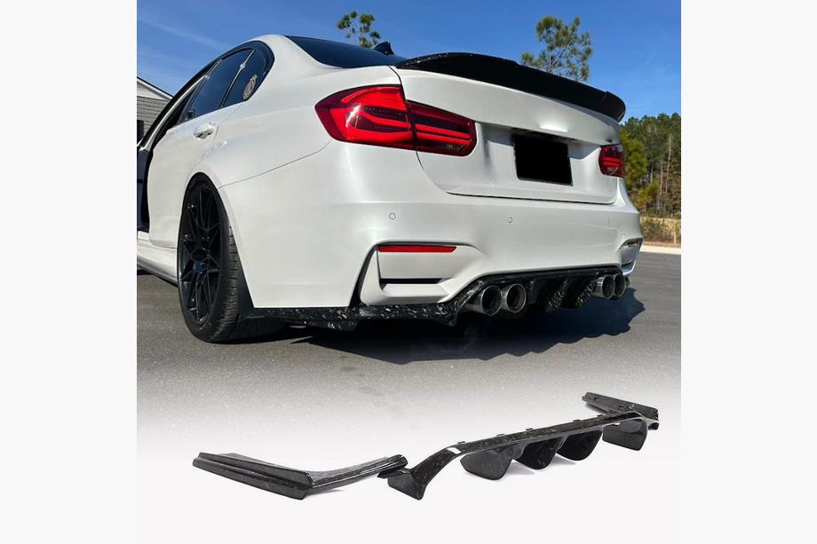 BMW 4 séria F32/F33/F36 2012–2020 Difúzor zadného nárazníka V4 (pre F82/F83, karbón) Fotografia 9