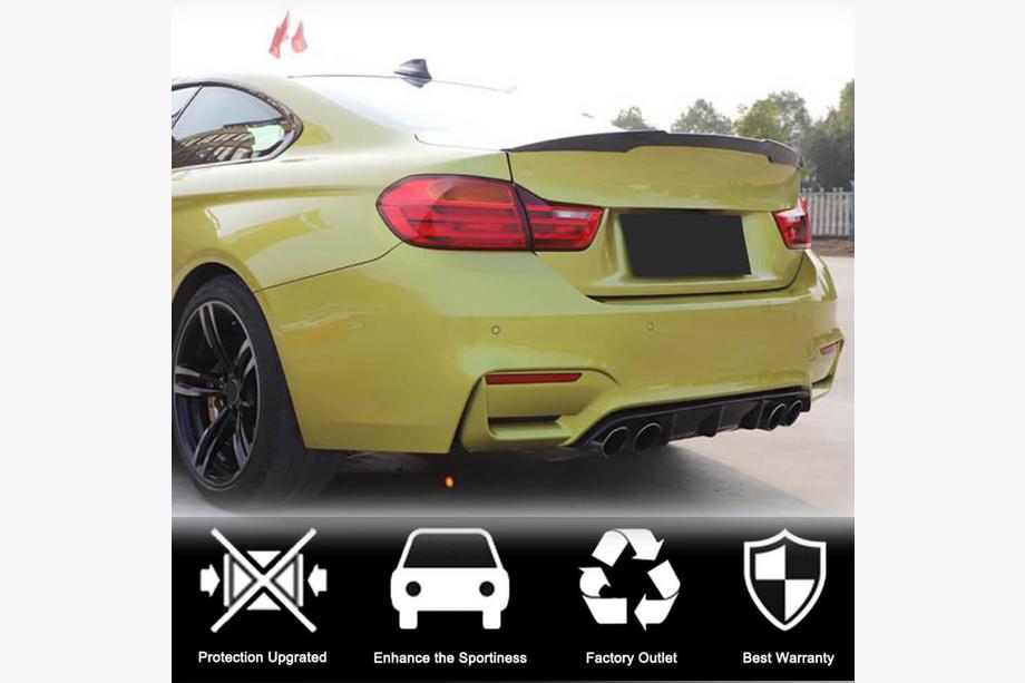 BMW 4 séria F32/F33/F36 2012–2020 Difúzor zadného nárazníka V8 (pre F82/F83, karbón) Fotografia 3