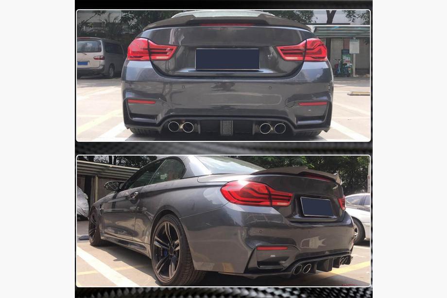 BMW 4 séria F32/F33/F36 2012–2020 Difúzor zadného nárazníka V12 (pre F82/F83, karbón) Fotografia 4