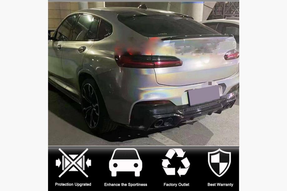 BMW X4 G02 2018– Difúzor zadného nárazníka (pre F98 2018-2021, karbón) Fotografia 2