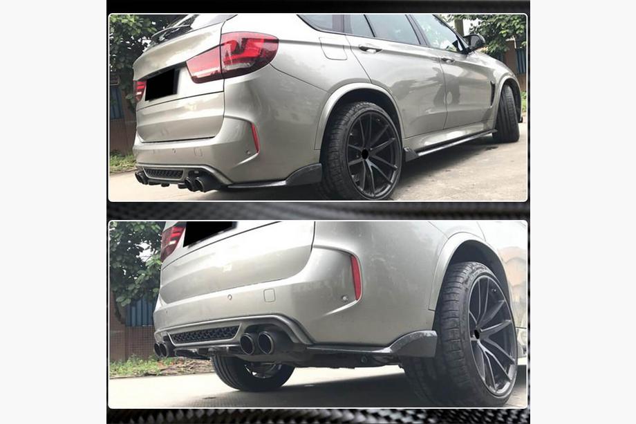 BMW X6 F16 2014–2019 Difúzor zadného nárazníka V1 (pre F86, karbón) Fotografia 4