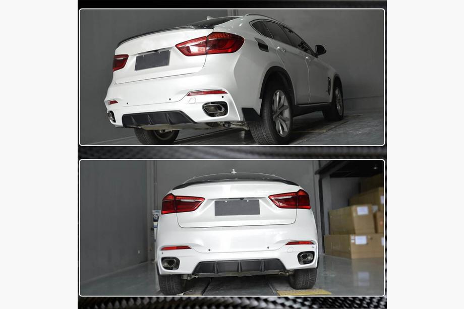 BMW X6 F16 2014–2019 Difúzor zadného nárazníka V2 (pre M-Sport, karbón) Fotografia 3