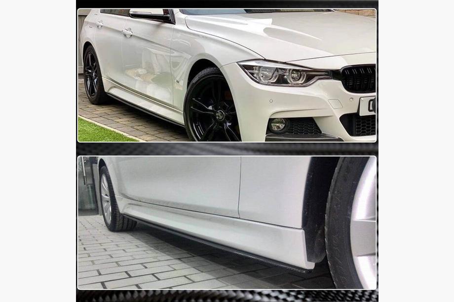 BMW rad 3 F30/F31 2012–2019 Nadstavce prahov V1 (pre M-Sport prahy, karbón) Fotografia 4